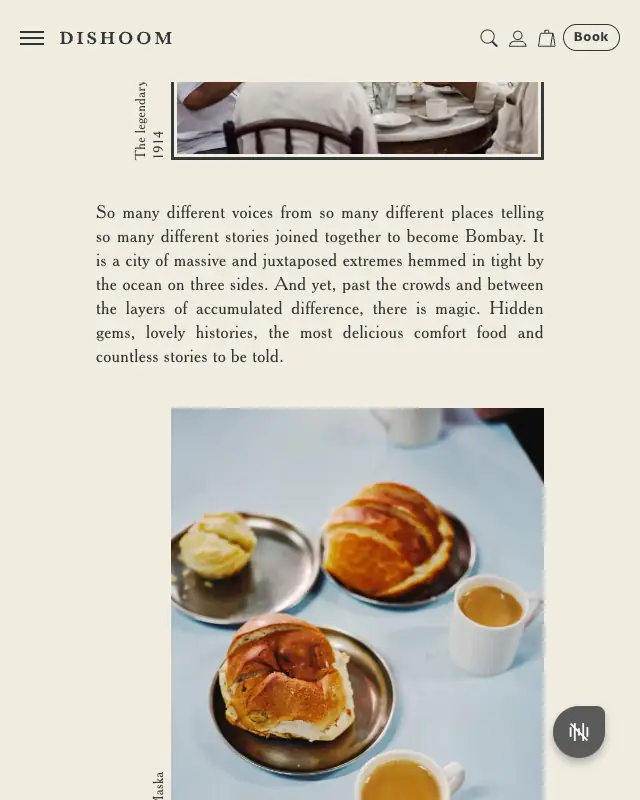 The dishoom.com home page ReelMade read